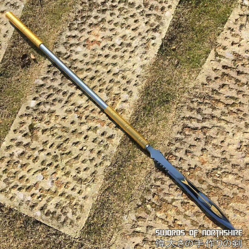 S?jutsu Hoko Yari Straight Japanese Qiang Spear Hand Forged 1095 High Carbon Steel Blade