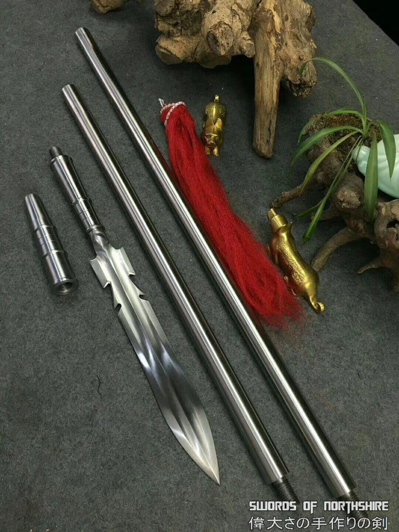 Chinese Qiang Spear Martial Arts Hand Forged 1095 High Carbon Steel Elite Military Lance