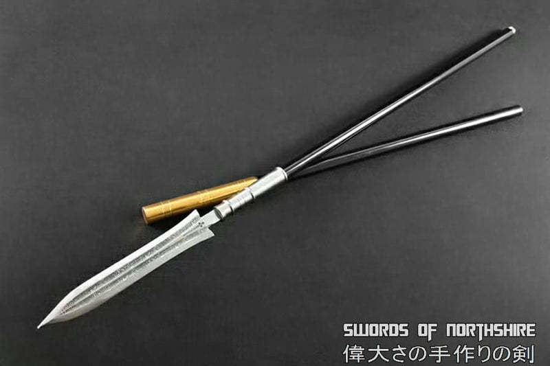 Overlord Spear Hand Forged 1095 High Carbon Steel Yari Lance Pike with Stainless Steel Shaft