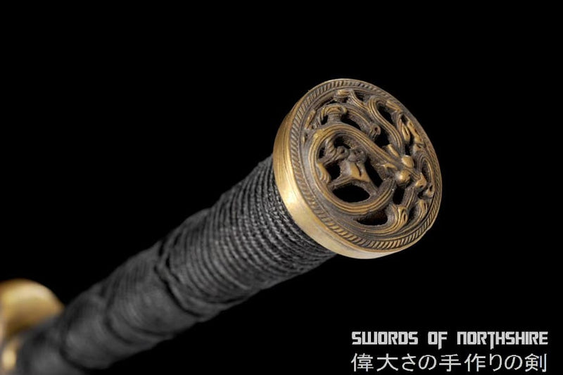 Clay Tempered & Folded Steel Sword Hand Forged Sharp Blade Battle Ready Han Dynasty Jian