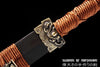 Red Cliff Short Sword Hand Forged Folded Steel Dagger Blade Battle Ready Chinese Jian Knife