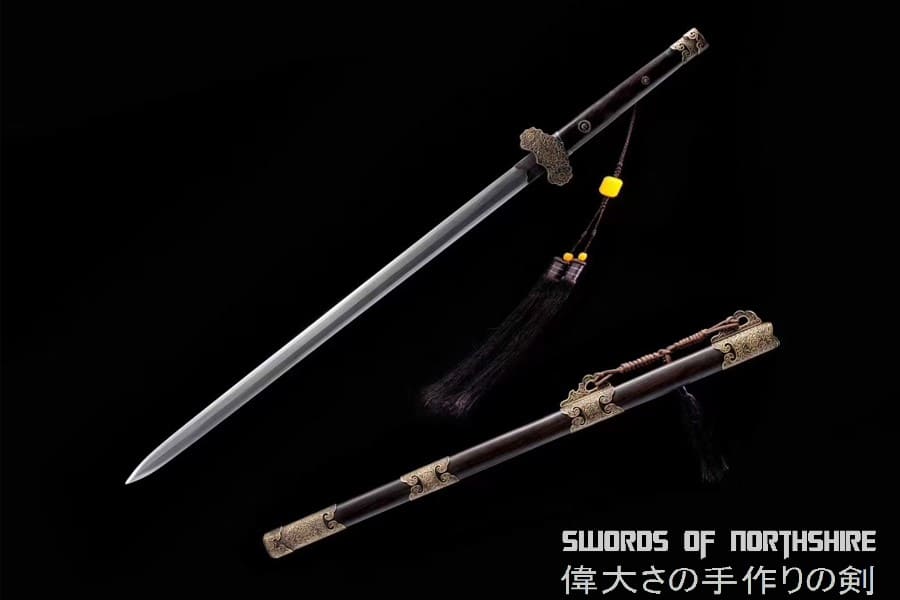 Tang Dynasty Jian Hand Forged Folded Steel Blade Battle Ready Martial Arts Tai Chi Sword