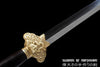 Gold Dragon Jian Hand Forged Folded Damascus Steel Blade Battle Ready Chinese Sword