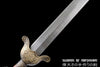 Plum Blossom Jian Hand Forged Folded Damascus Steel Blade Battle Ready Chinese Sword