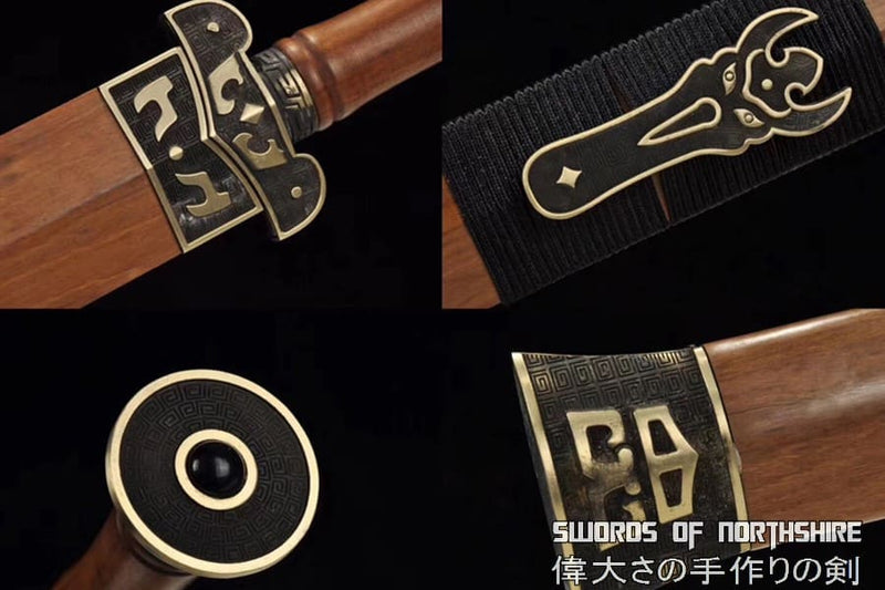 Chinese Han Dynasty Jian Hand Forged Folded Steel Blade Battle Ready Martial Arts Sword