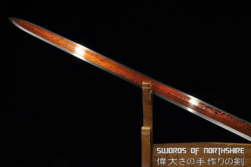 Chinese Han Dynasty Jian Hand Forged Folded Steel Blade Battle Ready Martial Arts Sword