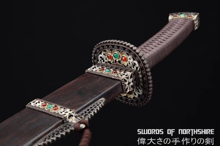 Ming Dynasty Dao Clay Tempered & Folded Damascus Steel Blade Chinese Sword Hazuya Polish