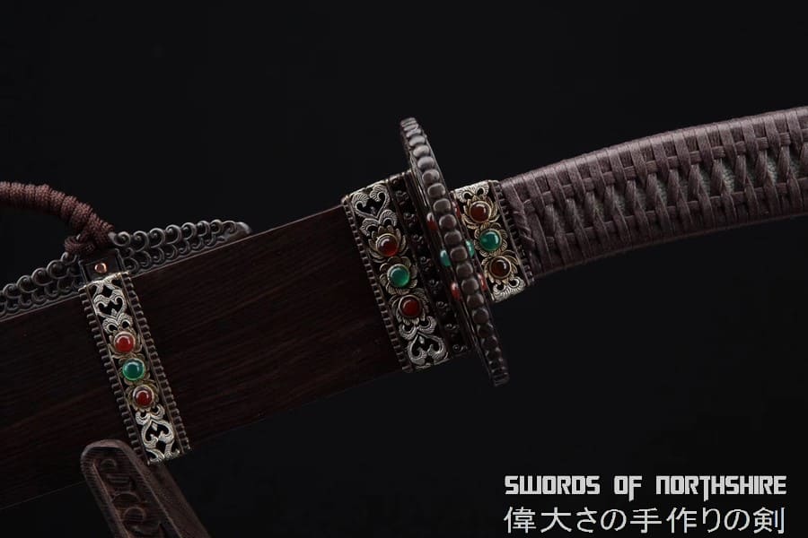 Ming Dynasty Dao Clay Tempered & Folded Damascus Steel Blade Chinese Sword Hazuya Polish