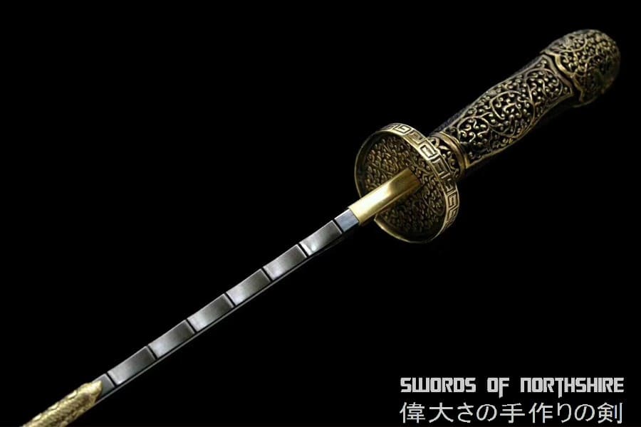 Qing Dao Folded Steel Blade Full Stingray Skin Wrap Chinese