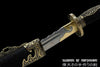 Qing Dao Folded Steel Blade Full Stingray Skin Wrap Chinese Martial Arts Sword Hazuya Polish