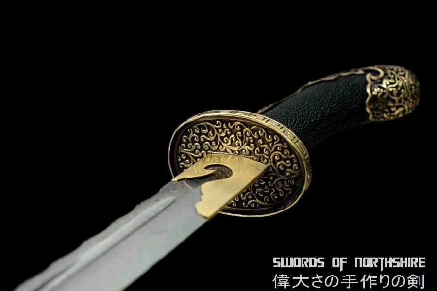 Qing Dao Folded Steel Blade Full Stingray Skin Wrap Chinese