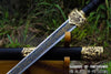 1095 High Carbon Steel Etched Blade Han Jian Gold Dragon Chinese Martial Arts Tai Chi Sword