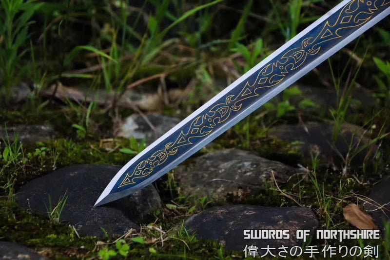 1095 High Carbon Steel Etched Blade Han Jian Gold Dragon Chinese Martial Arts Tai Chi Sword