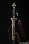 Jade Dragon Qiang Jian Hand Forged Clay Tempered Folded Steel Blade Battle Ready Chinese Jian Sword