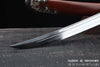 Rosewood Dragon Dao Clay Tempered & Folded Damascus Steel Blade Chinese Sword w/ Hazuya Polish