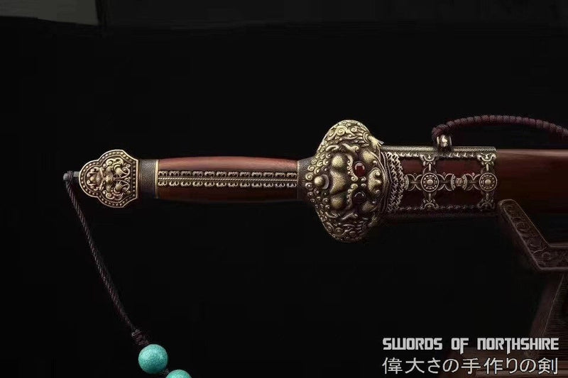 Emperor Yongle Ming Dynasty Hand Forged Clay Tempered & Folded Damascus Steel Tai Chi Jian Sword