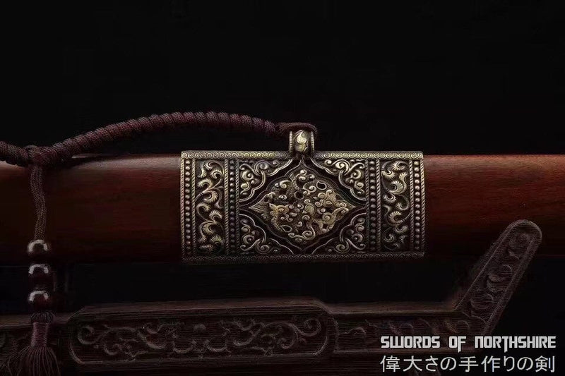Emperor Yongle Ming Dynasty Hand Forged Clay Tempered & Folded Damascus Steel Tai Chi Jian Sword