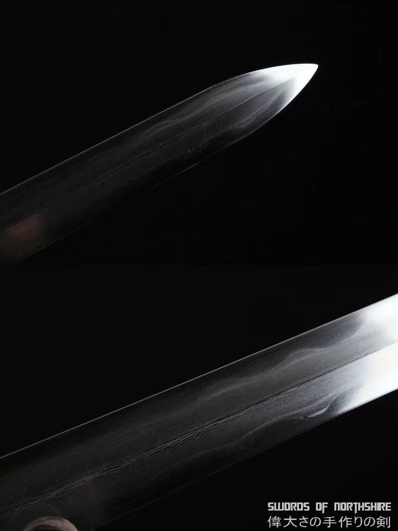 Ebony Dragon Jian Hand Forged Clay Tempered & Folded Steel Blade Battle Ready Chinese Jian Sword