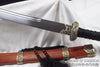 Chinese Dadao Broadsword War Saber Rosewood Sword Hand Forged Folded Damascus Steel Blade