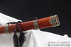Chinese Dadao Broadsword War Saber Rosewood Sword Hand Forged Folded Damascus Steel Blade