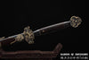 Ebony Wood Dragon Jian Folded Damascus High Carbon Steel Battle Ready Chinese Martial Arts Tai Chi Sword