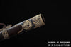 Ebony Wood Dragon Jian Folded Damascus High Carbon Steel Battle Ready Chinese Martial Arts Tai Chi Sword