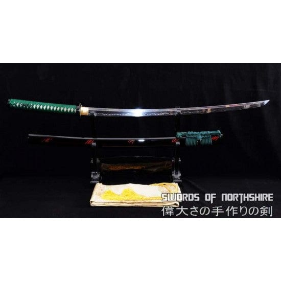 1095 High Carbon Steel Clay Tempered Samurai Sword Ketsueki Tsume Katana