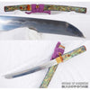 Mother of Pearl & Shell Shirasaya Feather Grain Pattern Hand Forged Folded Steel Tanto Knife