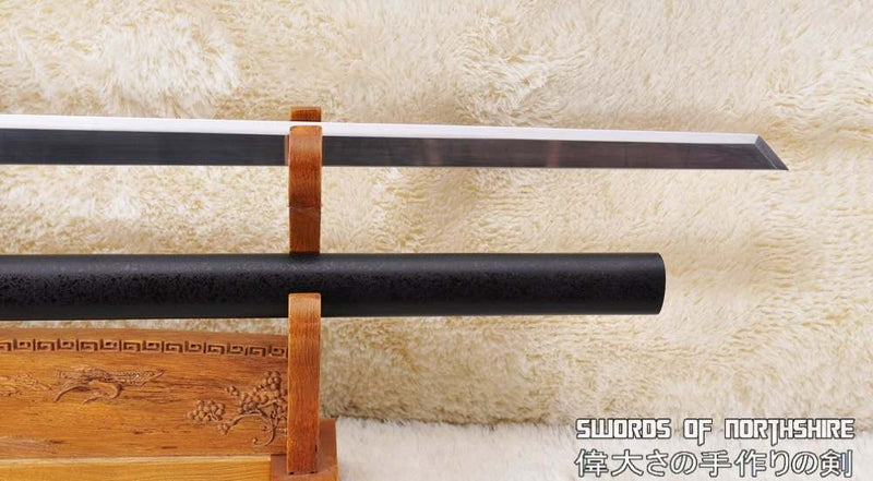 Hand Forged Tang Dao 1060 High Carbon Steel Straight Blade Ninja Samurai Sword