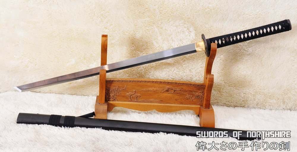 Hand Forged Tang Dao 1060 High Carbon Steel Straight Blade Ninja Samurai Sword