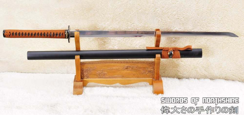 Hand Forged Ninjato 1095 High Carbon Steel Unokubi Zukuri Straight Blade Ninja Sword