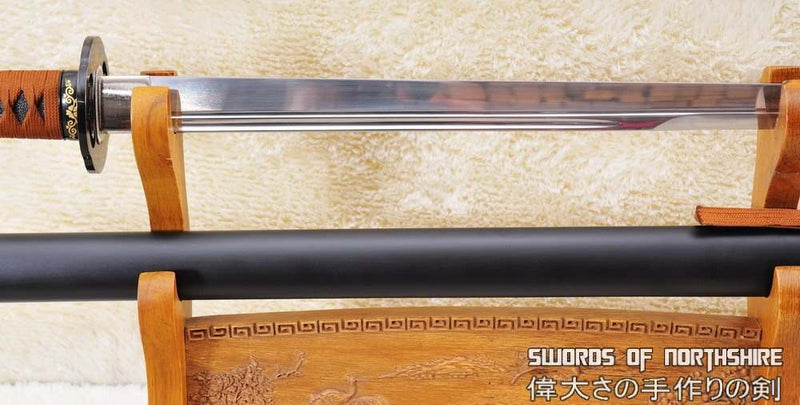 Hand Forged Ninjato 1095 High Carbon Steel Unokubi Zukuri Straight Blade Ninja Sword