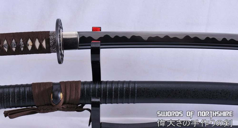 Hand Forged 1095 High Carbon Steel Black Blade Katana Samurai Sword