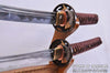 Hand Forged 1095 High Carbon Steel Unokubi Zukuri Samurai Sword Katana & Wakizashi Set