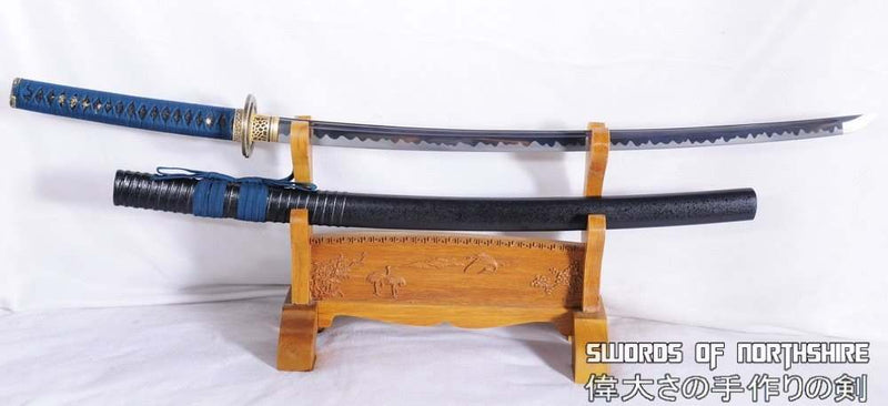 Hand Forged Folded Steel Blade Samurai Sword Antiqued Musashi Katana