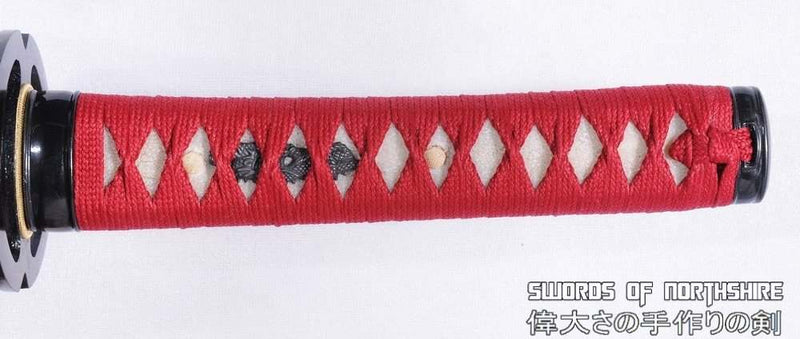 Hand Forged Folded Steel Blade Musashi Tsuba Samurai Wakizashi Sword