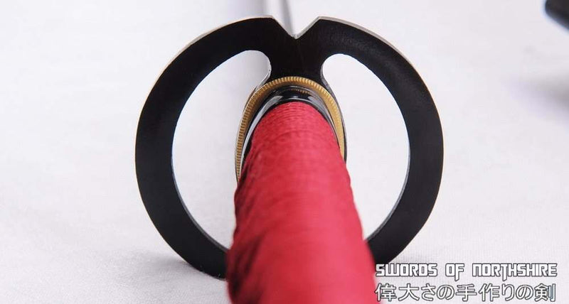 Hand Forged Folded Steel Blade Musashi Tsuba Samurai Wakizashi Sword