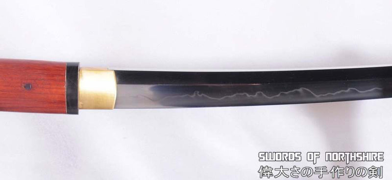 1095 High Carbon Steel Clay Tempered Shirasaya Samurai Wakizashi Sword