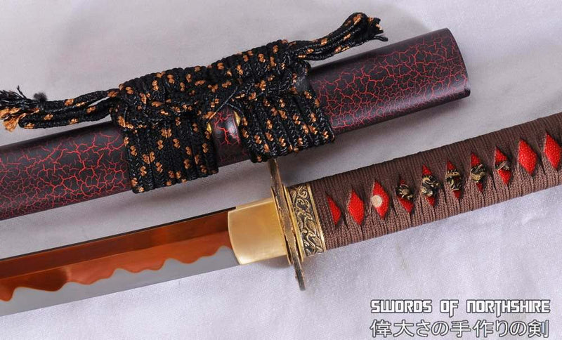 Hand Forged 9260 Spring Steel Red Blade Samurai Katana Sword