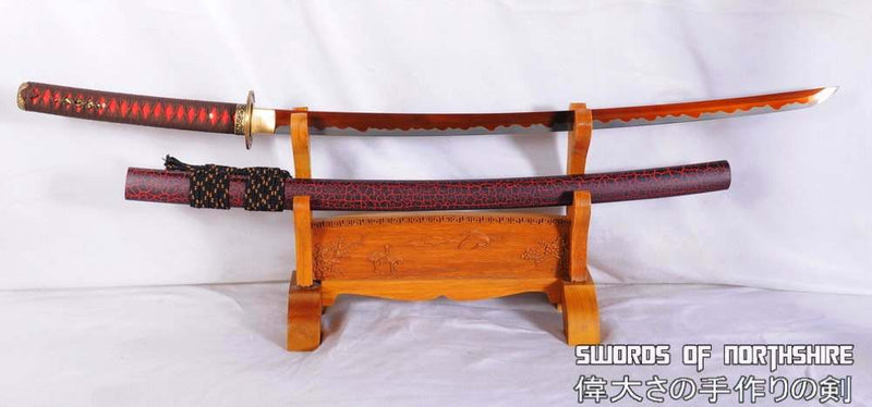 Hand Forged 9260 Spring Steel Red Blade Samurai Katana Sword