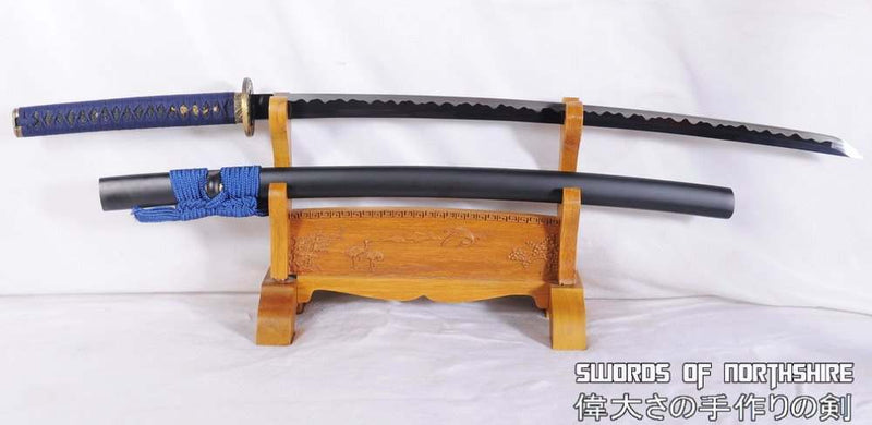 Hand Forged 1095 High Carbon Steel Black Blade Samurai Katana Sword