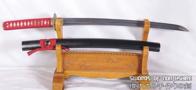 Hand Forged Folded Steel Blade Wakizashi Samurai Sword