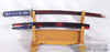 Hand Forged Red and Black Folded Steel Samurai Dragon Wakizashi Sword