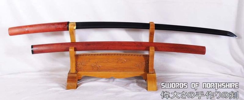 Hand Forged Black Folded Steel Blade Samurai Katana Shirasaya Sword