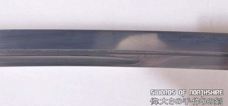 Little Crow Hand Forged Folded Steel Double Edge Blade Samurai Sword Kogarasu Maru Katana