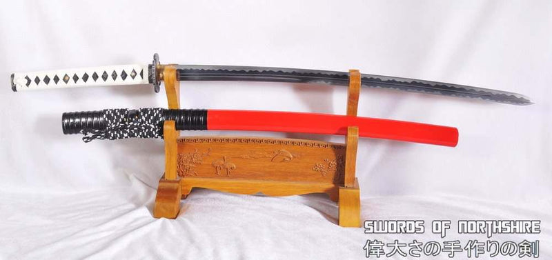 Hand Forged Folded Steel Double Edge Blade Samurai Sword Jinsokuna Toppu Katana