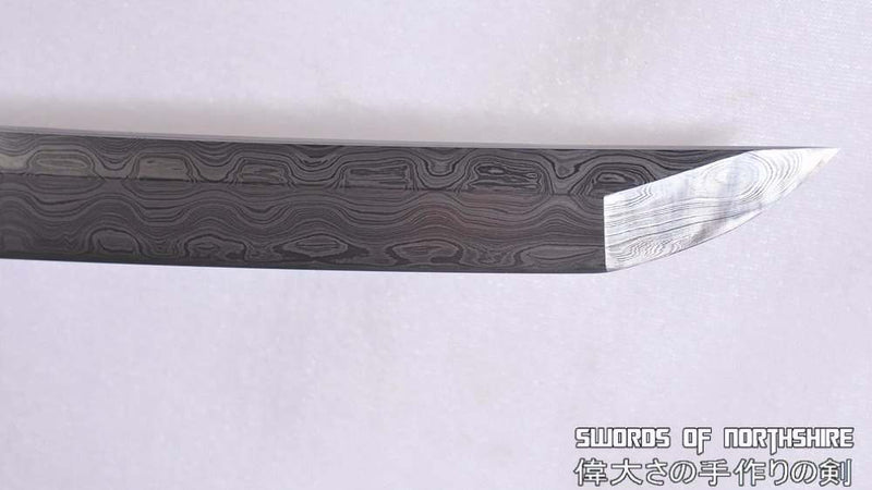 Hand Forged High Quality Folded Damascus Steel Japanese Samurai Tachi Sword