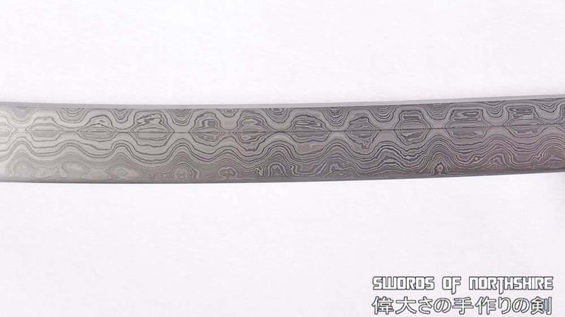 Hand Forged High Quality Folded Damascus Steel Japanese Samurai Tachi Sword