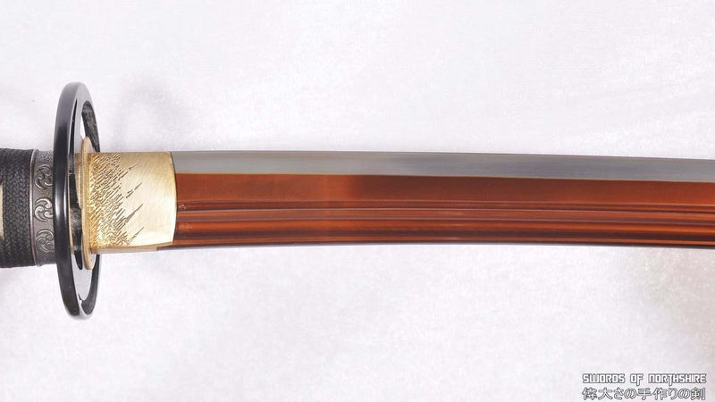 Kogarasu Maru 1095 High Carbon Red Steel Double-Edged Samurai Katana Little Crow Sword