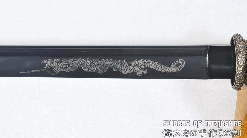 Hand Forged Ninjato Black Folded Steel Blade Samurai Ninja Sword